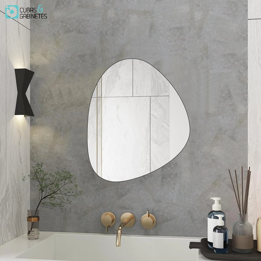 ESPELHO DECORATIVO ORGÂNICO 60CMX50CM MODERNO LUXO SALA QUARTO BANHEIRO