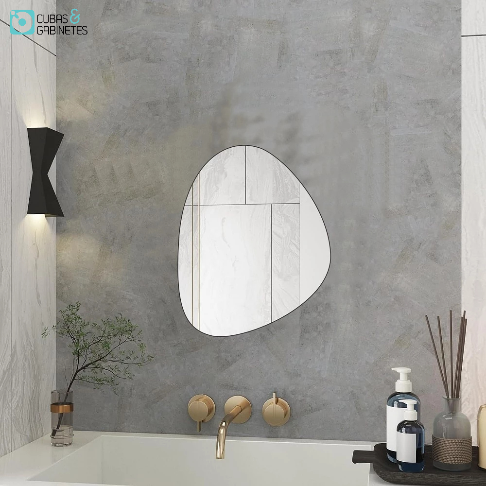 ESPELHO DECORATIVO ORGÂNICO 50CMX40CM MODERNO LUXO SALA QUARTO BANHEIRO