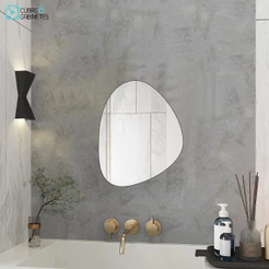 ESPELHO DECORATIVO ORGÂNICO 50CMX40CM MODERNO LUXO SALA QUARTO BANHEIRO