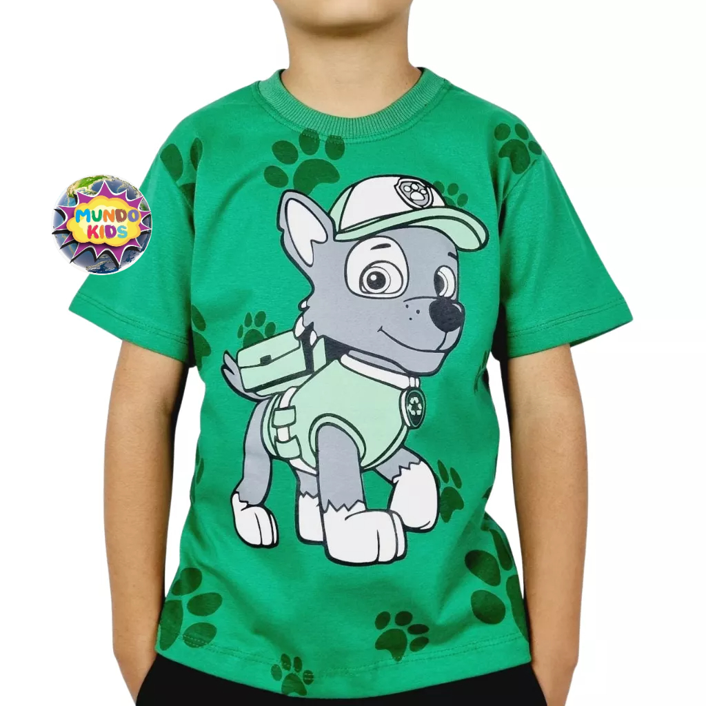 Camiseta Camisa Infantil Rocky Patrulha Canina Pro,oção