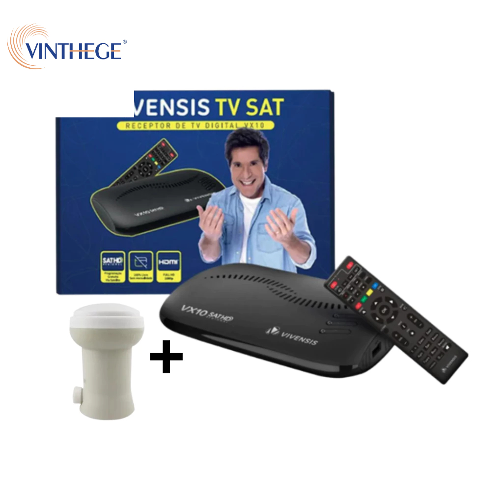 RECEPTOR MULTIPONTO VIVENSIS VX 10 + LNB SIMPLES VIVENSIS SEM MENSALIDADES