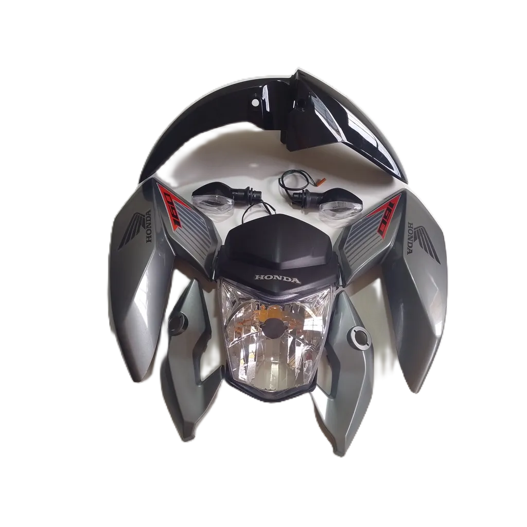 Frente com Faro sem aranha Aba  tanque Complementos Pisca e Paralama Fan 160 Prata Ibiúna 2020/21