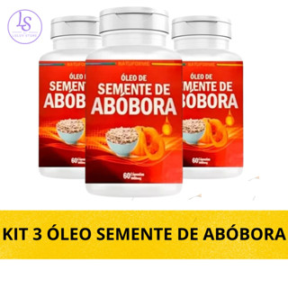 Kit 3 oleo semente de abobora 60 capsulas cada 1000mg prensado a frio