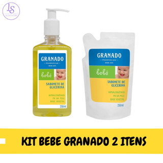 Kit higiene bebe granado com 2 produtos - sabonete liquido e refil 250ml