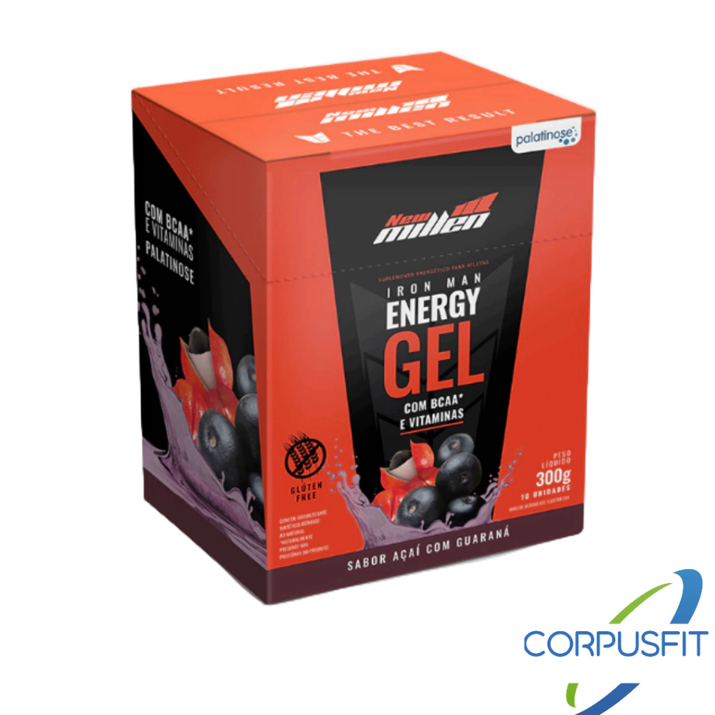 Iron Man Energy Gel Display 10 Unidades - New Millen