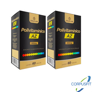Kit 2x Polivitamínico AZ 500 mg 60 caps -Gold Lab
