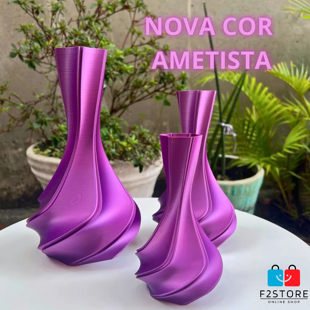 Vaso decorativo ondulado decoração Mesa Rack Sala Trabalho ambientes