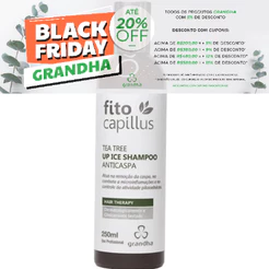Shampoo Anticaspa Fito Capillus Tea Tree Up Ice Anticaspa 250ml Controla Microbiota e combate à Caspa Combate Seborreia