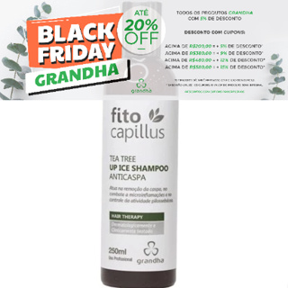 Shampoo Anticaspa Fito Capillus Tea Tree Up Ice Anticaspa 250ml Controla Microbiota e combate à Caspa Combate Seborreia em Oferta na Shopee