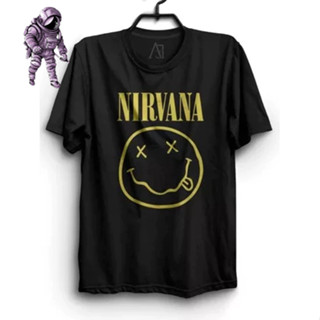 Camisa Nirvana - Camiseta de Banda de Rock N Roll Unissex 100% Algodão