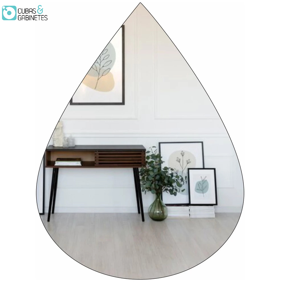 Espelho Gota Grande 100 X 70 Moderno Lapidado Com Suporte em Oferta na Shopee