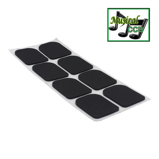 Cartela 8 Adesivos Protetor de Boquilha/Dente Preto para Sax Alto, Soprano, Tenor ou Clarinete