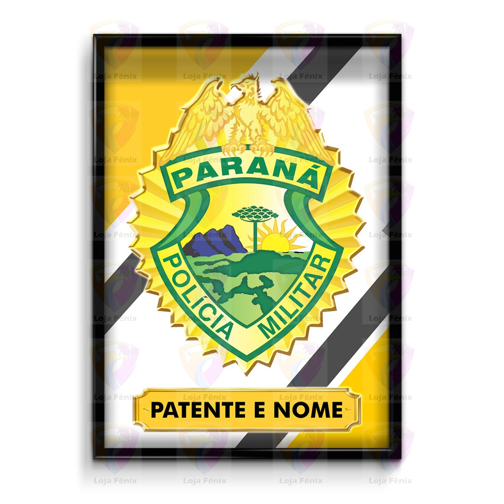 Quadro Polícia Militar Paraná PMPR Personalizado Com Nome