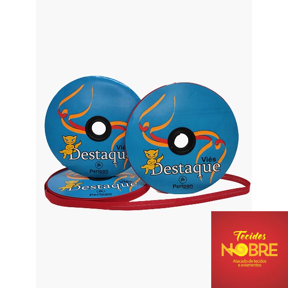 50 metros - Viés Destaque 35mm Peripan - 100% Algodão - Rolo de ESCOLHA AS CORES em Oferta na Shopee