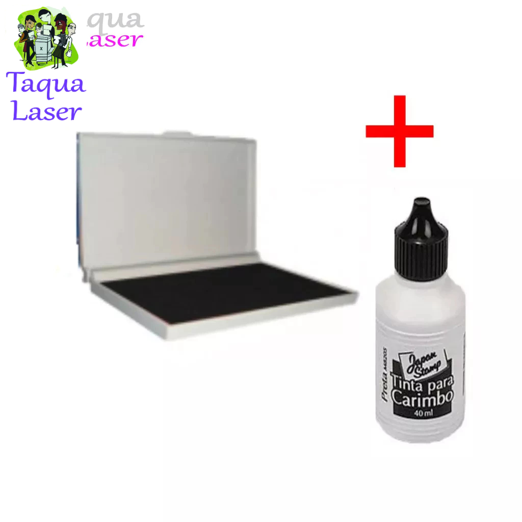 Kit Almofada N.3 Para Carimbo + Tinta Para Almofada com 40ml