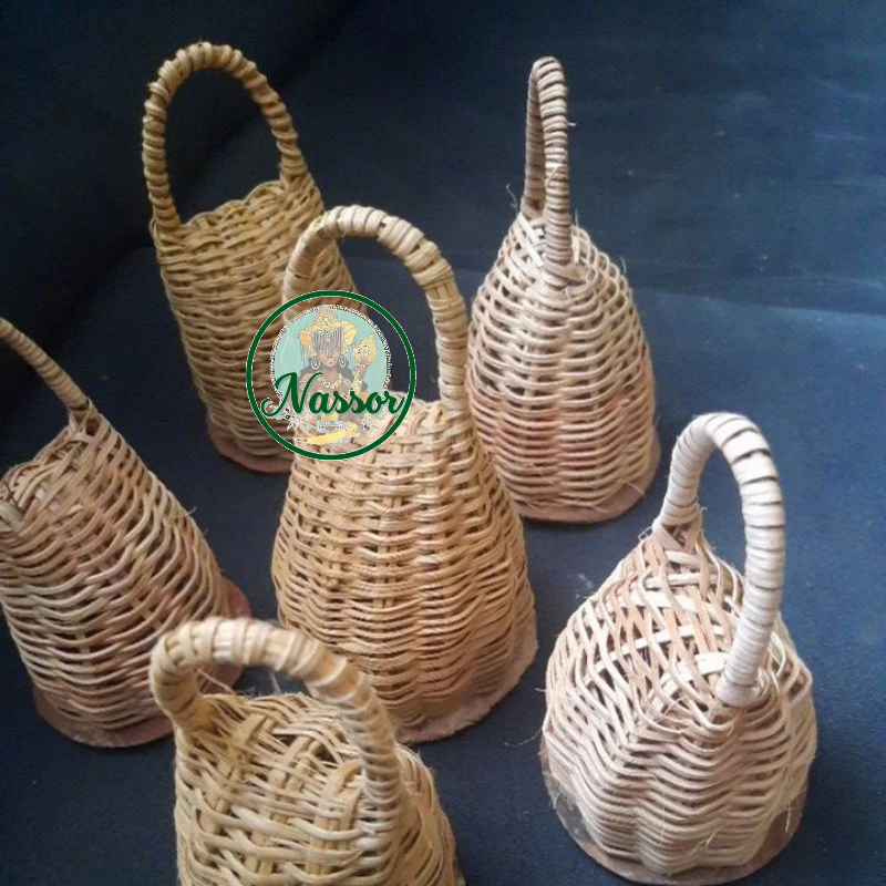 Kit Caxixis Artesanais – Percussão para Berimbau, Capoeira, Samba | Instrumento Musical em Palha Natural Cipó Junco