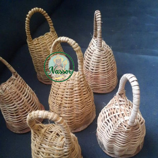 Kit Caxixis Artesanais – Percussão para Berimbau, Capoeira, Samba | Instrumento Musical em Palha Natural Cipó Junco