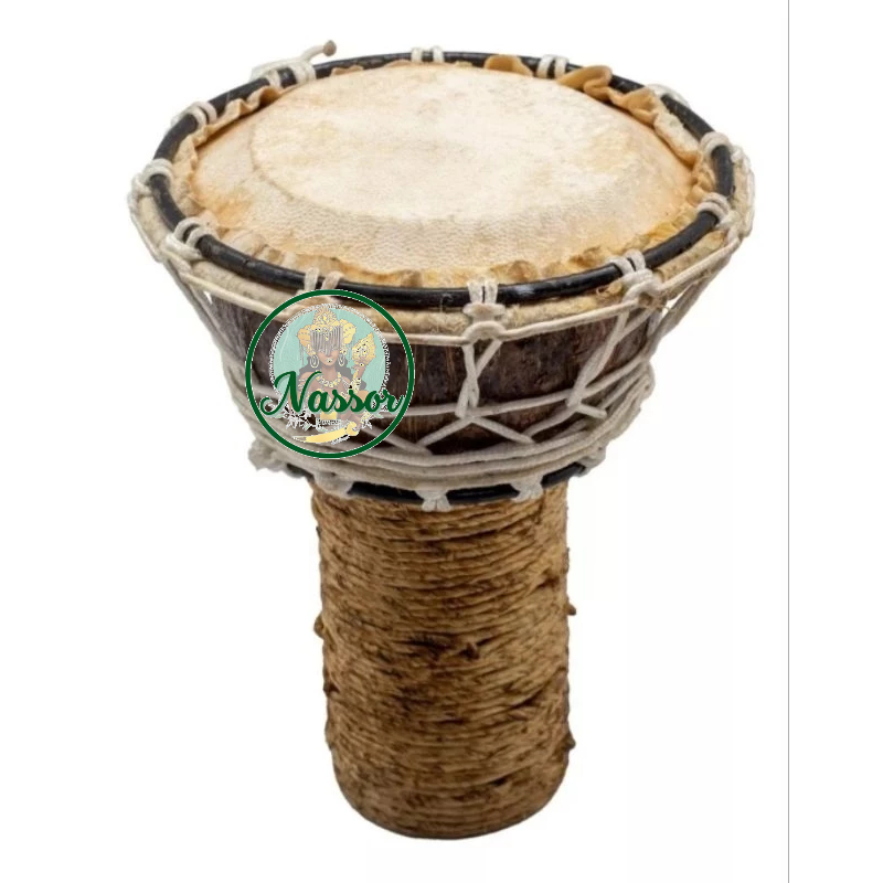 Djembe Côco Tambor Bongo Pele Carneiro C/ Sisal Percussão
