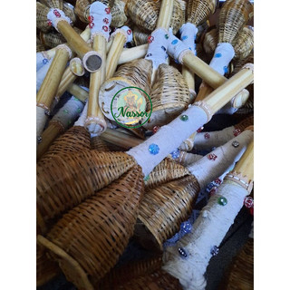 Adjá artigo religioso Umbanda candomblé terreiro cipó ritual religioso família madeira barbante Miçangas instrumento musical