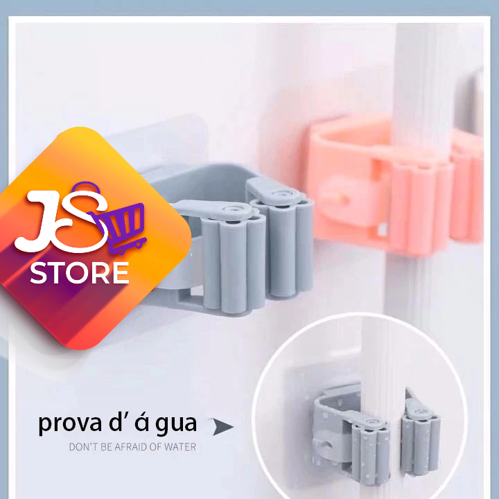 JS Mop Suporte para Vassouras e Rodo Suporte de Parede Fortalecer Gancho de Cozinha Banheiro Racks