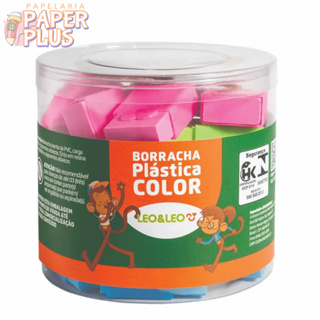 Borracha Color Cinta Pote 24Und Leoeleo  Material Escolar, Escritório em Oferta na Shopee