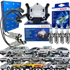 Kit Bobina Cabo Vela Ignição Gol Voyage A3 Polo Spacefox