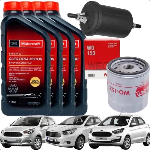 Kit Troca Óleo E Filtros Original 5w20 Ka 1.0 1.5 - Spare Parts and Accessories for Vehicles