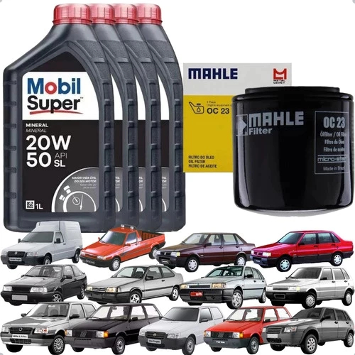 Kit Troca Óleo Mobil 20w50 Filtro Uno Fiorino 1.0 1.5 Fiasa em Oferta na Shopee