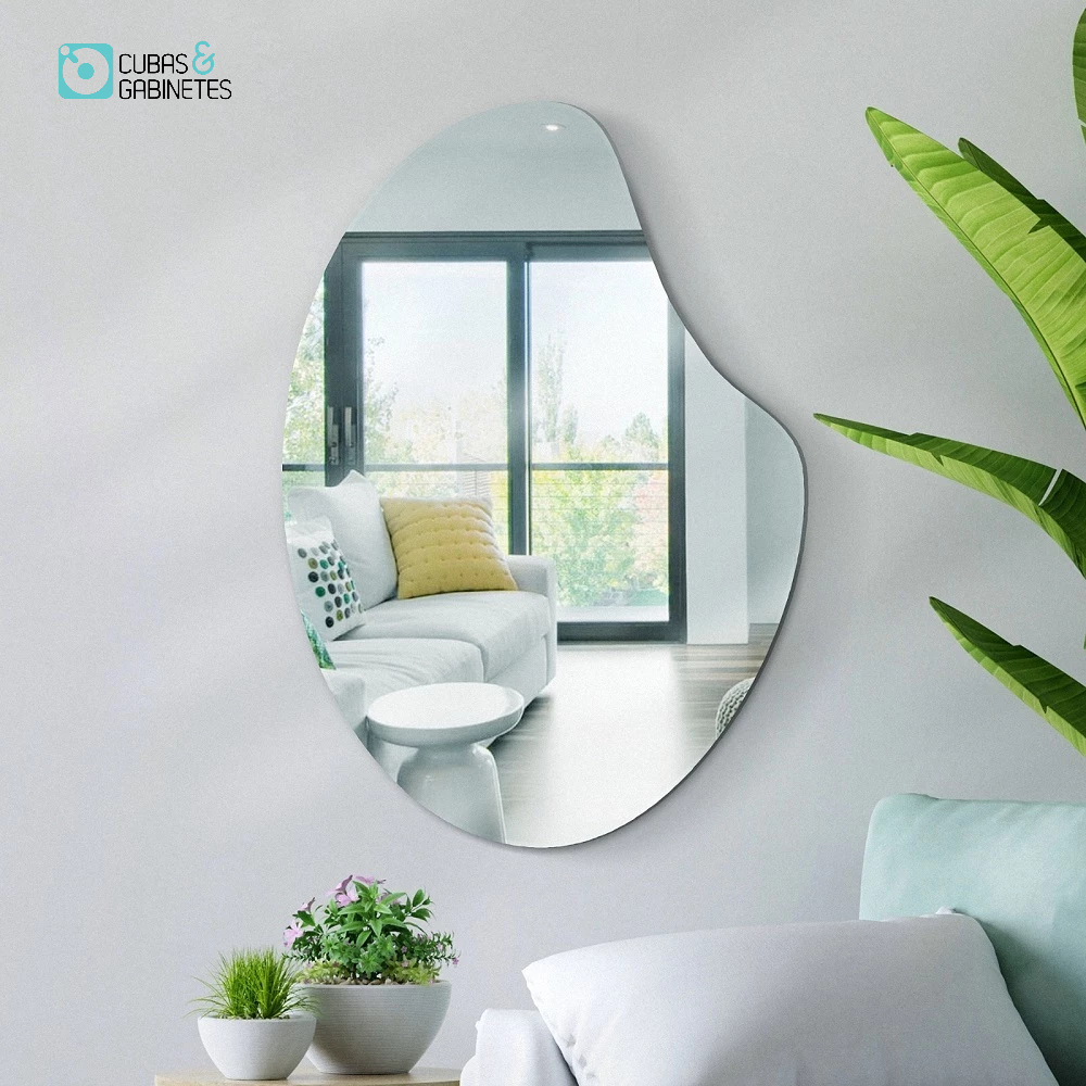 Espelho Organico 70 80 90 100 115CM Grande Moderno Super Lançamento em Promoção com Suporte