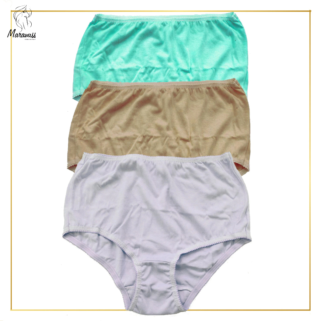 kit 3 calcinha para senhora  - Calcinha de Algodão  Cores Sortidas Roupa intíma feminina calcinha de algodão P ao GG em Oferta na Shopee