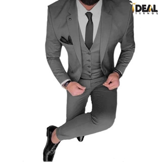Ternos Slim Completo Luxo ( Blazer+ Calça+ Colete+ Gravata )
