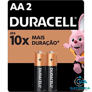 Pilha Duracell AA c/2 unidades Alkalina em Oferta na Shopee