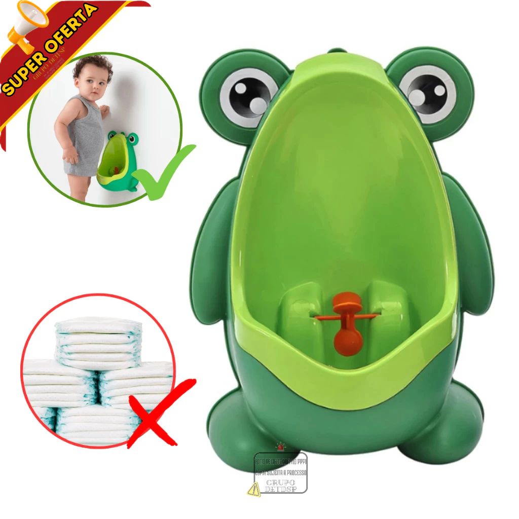 Penico De Sapinho Mictório Infantil Sapo Menino Varias Cores A Pronta Entrega Chega De Fraldas Pinico Troninho Urinol Cor Verde Xixi Resistente Kit Com Tampa Privadinha Sanitário Desfralde Bebe Assento Vaso Miquitorio Desfralfe De Com Alvo Giratório Verti