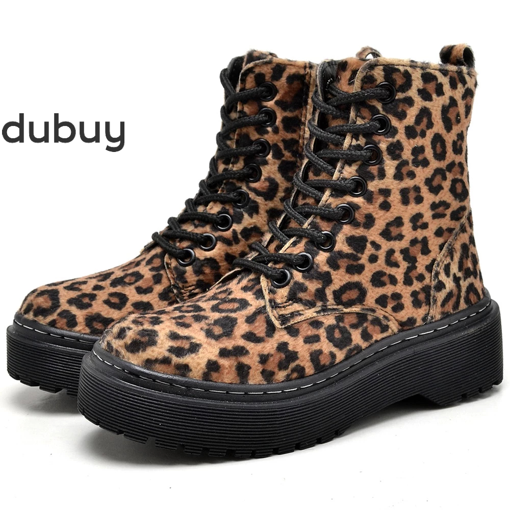 Bota Coturno Dubuy Tratorada Feminina Animal Print Onca Domo 1105FG - Women Shoes