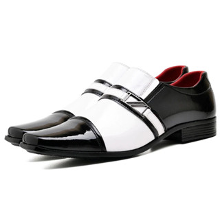 Sapato Social Dubuy Masculino Preto Branco Fívela 820FG