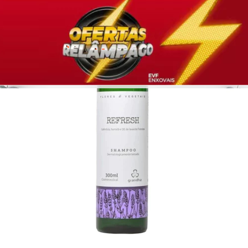 Shampoo Grandha Refresh para Cabelos Oleosos 300ml Terapia Capilar Reduz Caspa em Oferta na Shopee