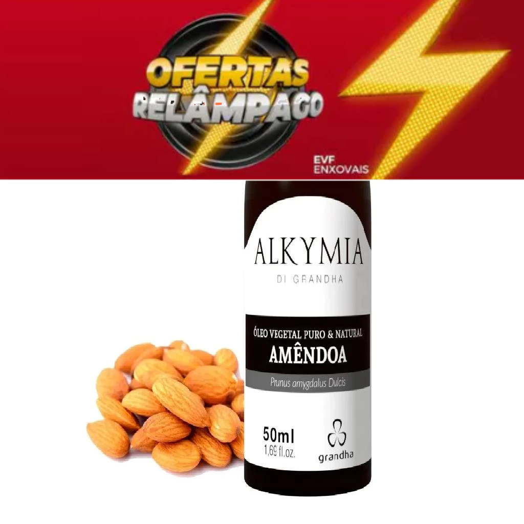 Grandha Óleo Vegetal Amêndoa Puro E Natural Grandha Alkymia 50ml restaurar a hidratação natural pele