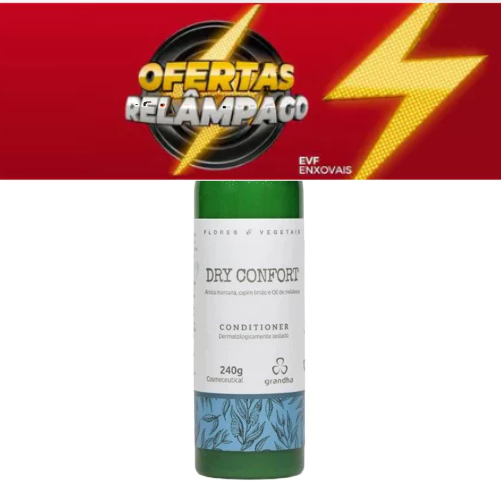 Condicionador Grandha Dry Confort Flores E Vegetais 240g Combate Oleosidade e Pontas Secas em Oferta na Shopee