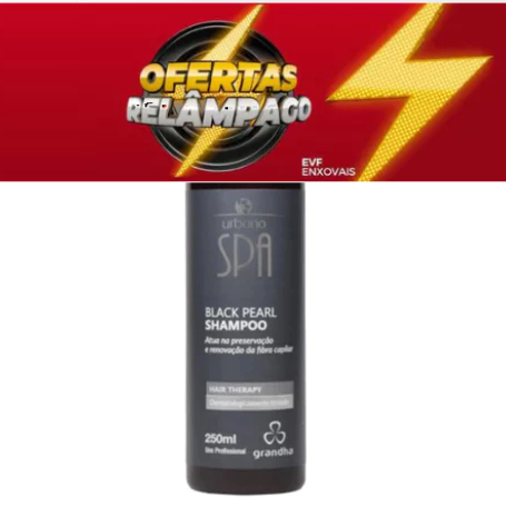 Grandha Shampoo Fator Crescimento Capilar Spa Black Pearl250ml Combate queda proporciona crescimento