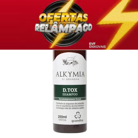 Grandha Shampoo de Limpeza Profunda DTox 250ml Detox Ação antifúngica Proteção contra poluição em Oferta na Shopee