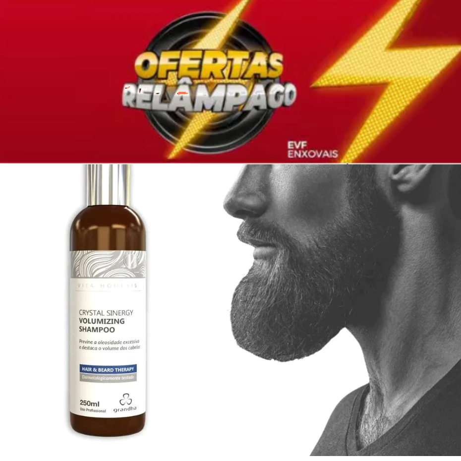 Grandha Vita Mominis Crystal Sinergy Volumizing Shampoo 250ml Xampu Masculino Homem em Oferta na Shopee