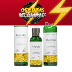 Kit Grandha Flowers para Couro Cabeludo Sensível Cabelos Finos Shampoo Tonico capilar Condicionador