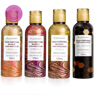Óleo Corporal Beijavél Para Massagem Lá Passion 120ml