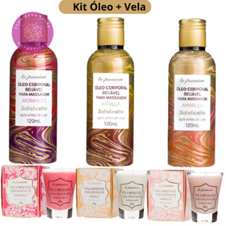 Kit Óleo Corporal + Vela Aromática Lá Passion
