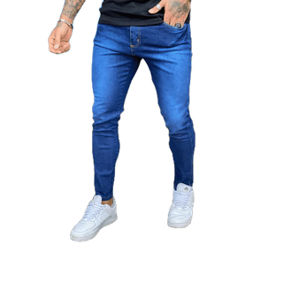 Calça Jeans Masculina Slim Original Elastano Roupas Masculina Cor Medio Envio Imediato CJ01FB004
