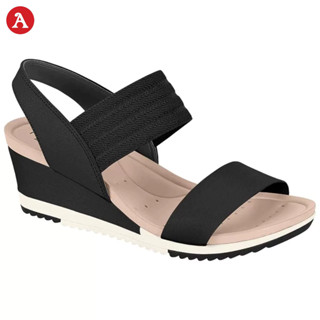 Modare Sandália Anabela Ultra Conforto para Esporao e Fascite Plantar Original Feminina Ortopedica Massageador Preto (Com Nota)