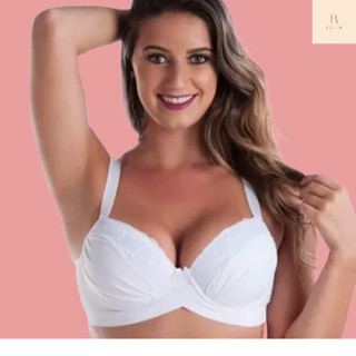Sutiã de Renda com Bojo Alta Sustentação Efeito Push UP - DUANIP 802AV