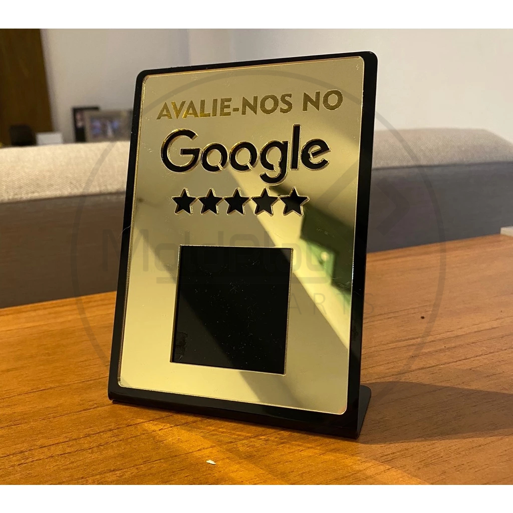 Placa Avaliação Google para Comércio Estabelecimento Google Negócios Display
