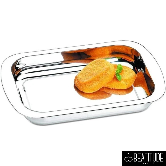 Travessa Retangular Lyon 30x19cm Aço Inox- Brinox