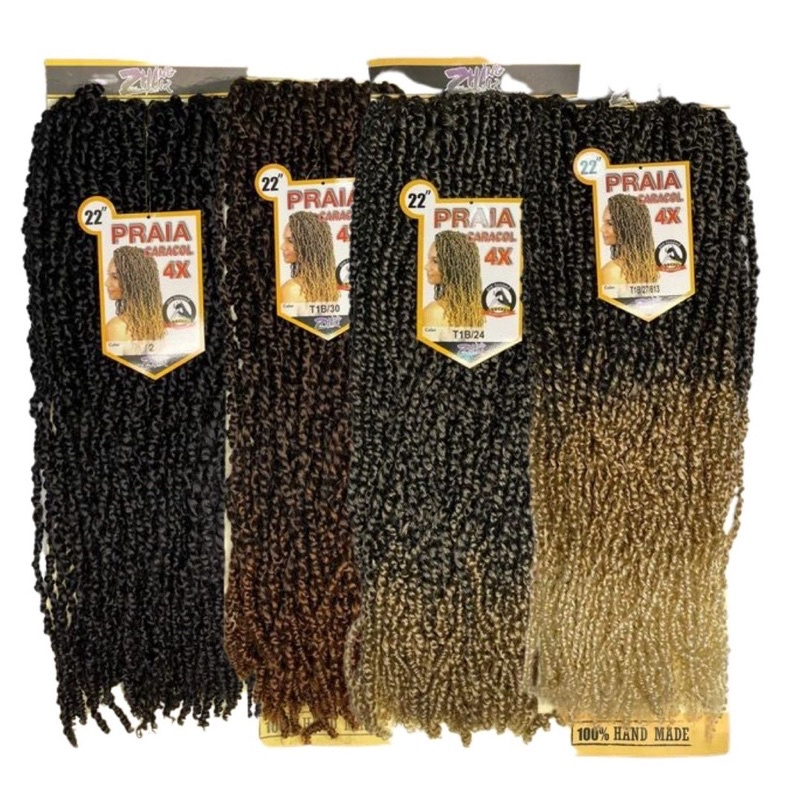 Cabelo Praia Caracol Dread Twist 4x Pré Looped Crochet  orgânico 400Gramas